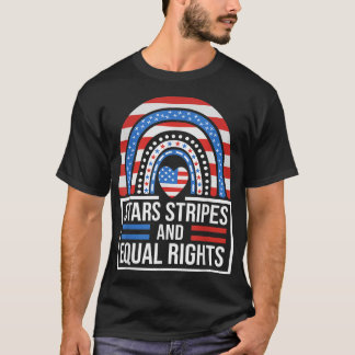 Camiseta Estrellas y derechos iguales arcoiris bandera esta