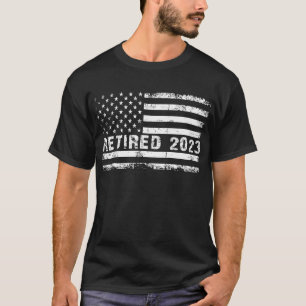 Camiseta Estrellas y estrellas de la bandera blanca retirad
