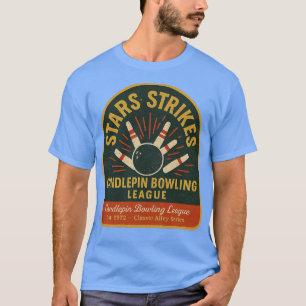 Camiseta Estrellas y huelgas Vintage Candlepin Bowling