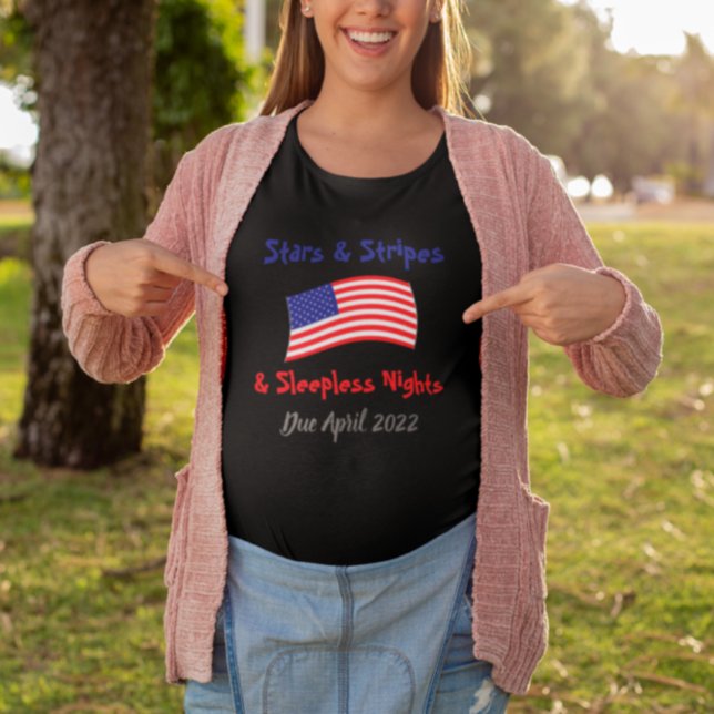 Camiseta Estrellas y rayas Invitación de embarazo (Subido por el creador)