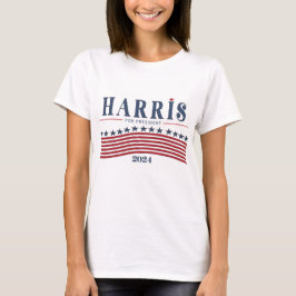 Camiseta Estrellas y rayas Kamala Harris por la presidencia