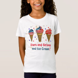 Camiseta ¡Estrellas y rayas y helado!