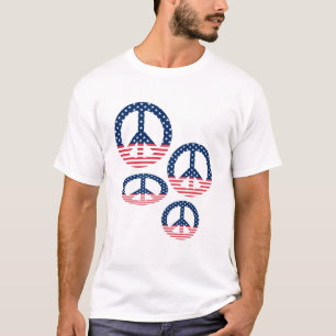 Camiseta Estrellas y tiras de paz Señales de T-Shirt