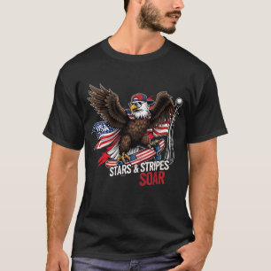 Camiseta Estrellas y tiras Soar - Águila calva patriótica 4