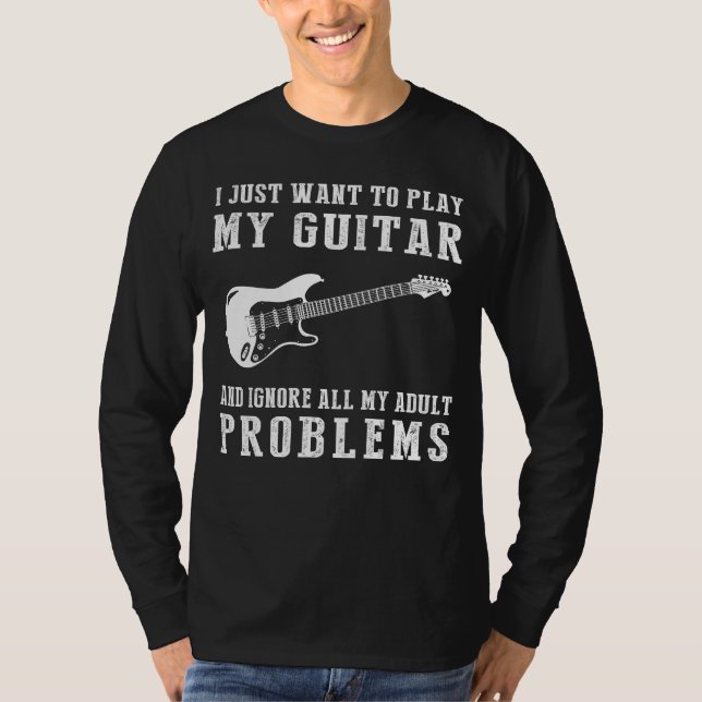 Camiseta Estrés De Atrás: Guitar Escape De Los Problemas De (Anverso)
