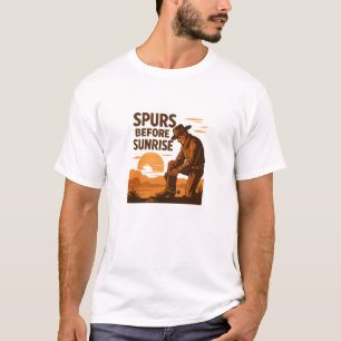 Camiseta Estribos Western Vintage Antes del Amanecer Gráfic