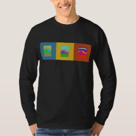 Camiseta estridente del tríptico de las motas