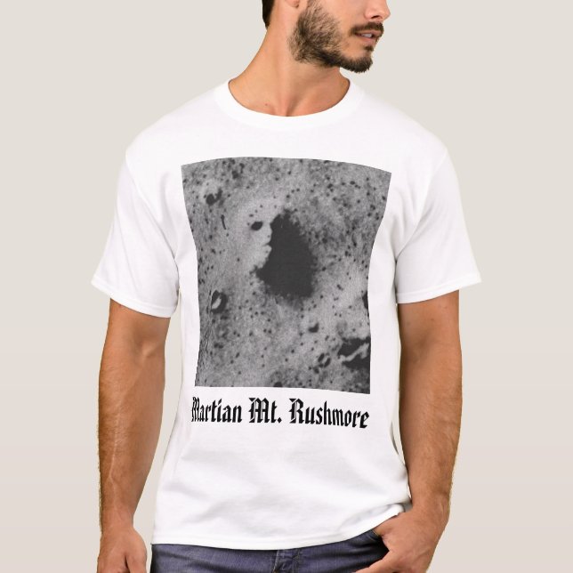 Camiseta estropea la cara, el monte Rushmore marciano (Anverso)
