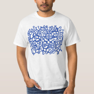 Camiseta Estructura abstracta - Azul marino
