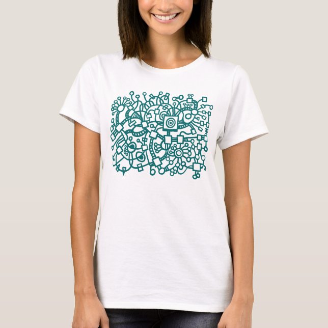 Camiseta Estructura abstracta - Moss Green (Anverso)