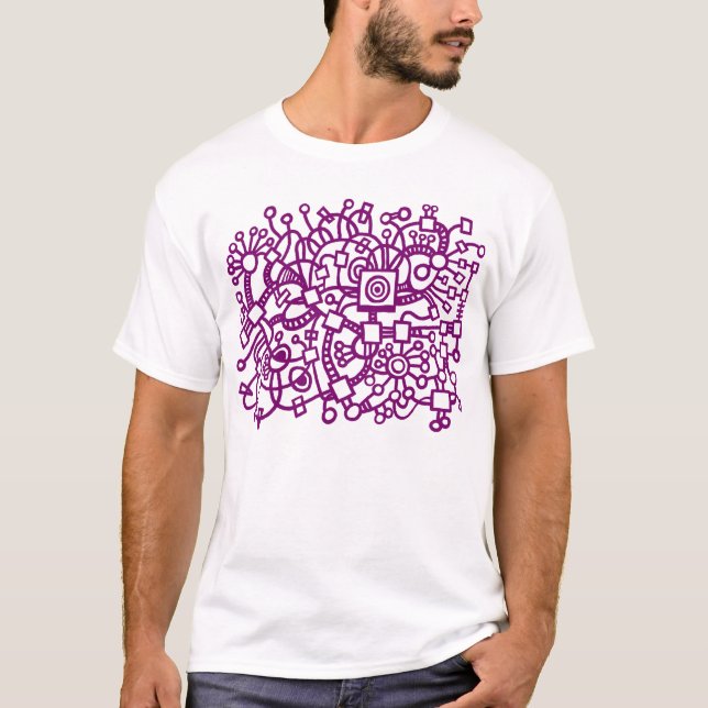 Camiseta Estructura abstracta - Plum (Anverso)