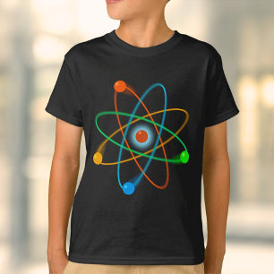 Camiseta Estructura Atómica Colorida Ciencia Fría