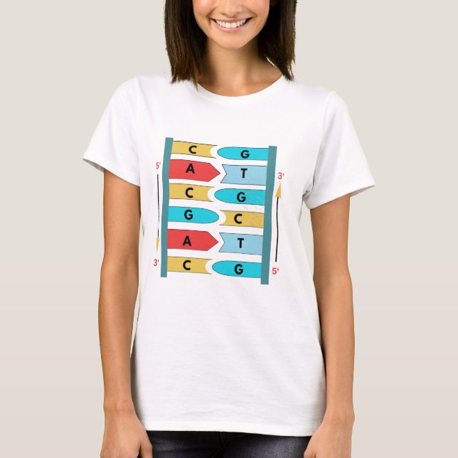 Camiseta Estructura de la molécula de ADN, regalo de cienci (Anverso)