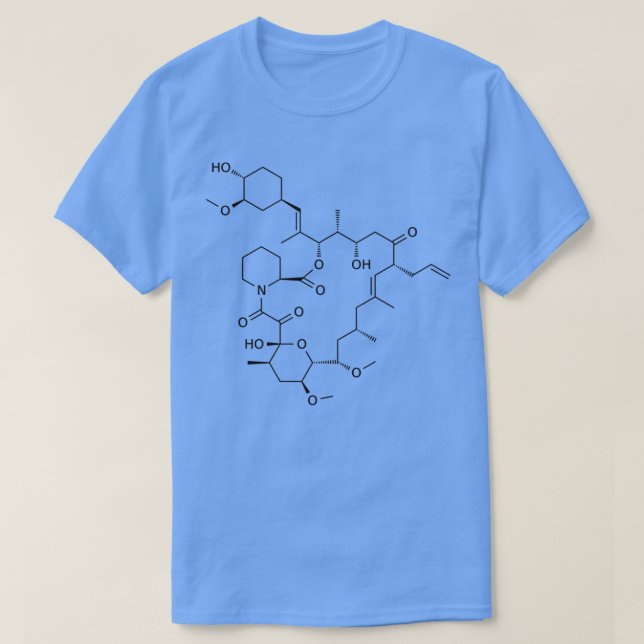 Camiseta Estructura química de Tacrolimus (Diseño del anverso)