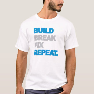 Camiseta Estructura, rotura, arreglo, repetición