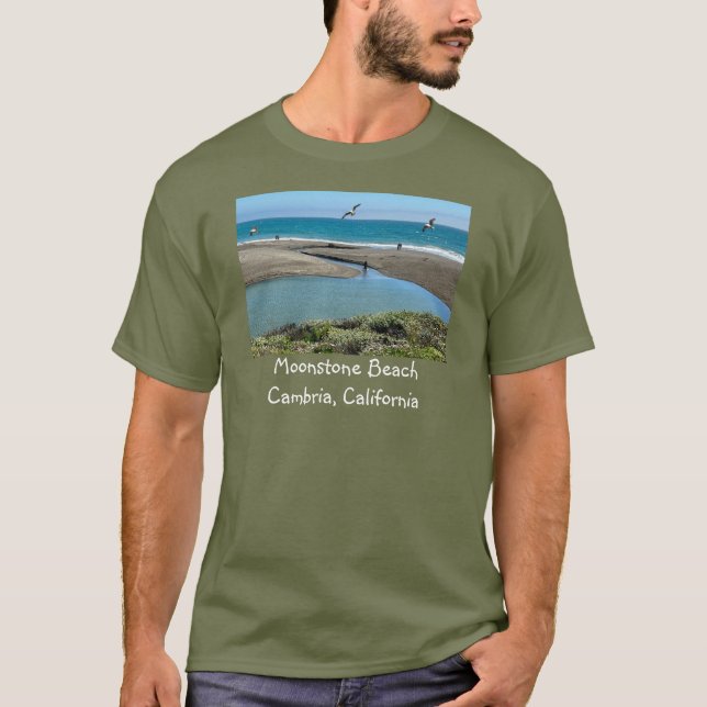 Camiseta Estuario de Santa Rosa, playa de Moonstone, Cambri (Anverso)