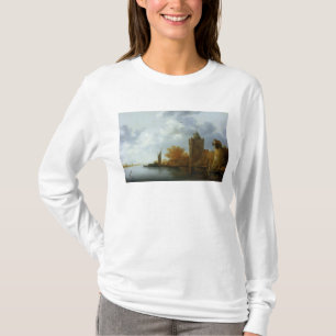 Camiseta Estuario del río con una torre y paredes