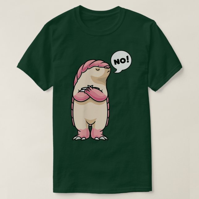 Camiseta Estúbico Hada Rosa Armadillo Funny Pichiciego (Diseño del anverso)
