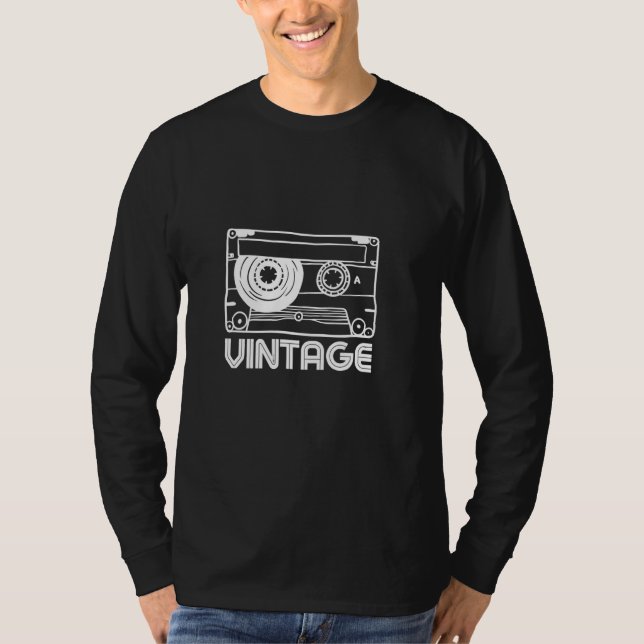 Camiseta estuche de cassette blanco de mixtape de 80' love  (Anverso)