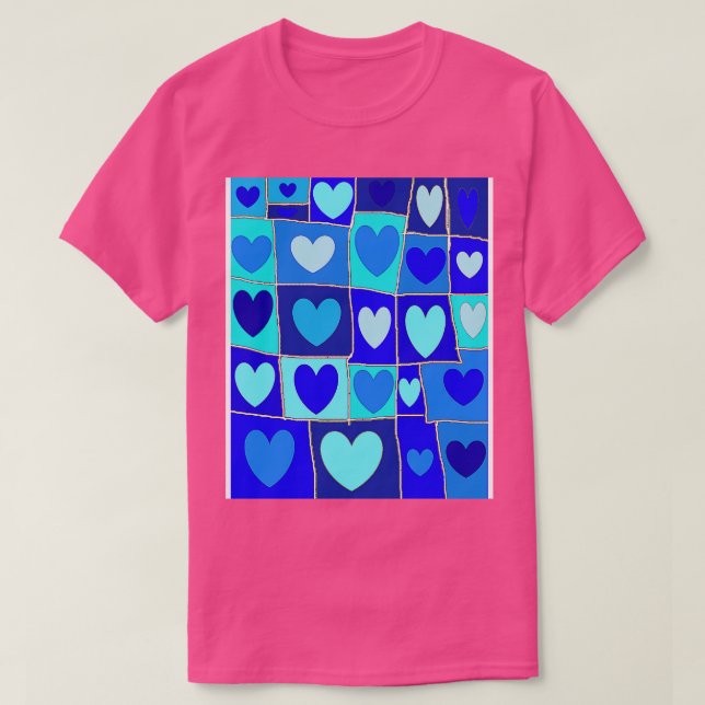Camiseta Estuche de teléfono Blue Hearts (Diseño del anverso)