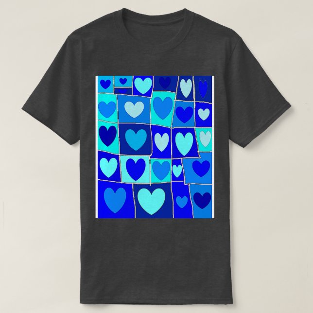 Camiseta Estuche de teléfono Blue Hearts 1 (Diseño del anverso)