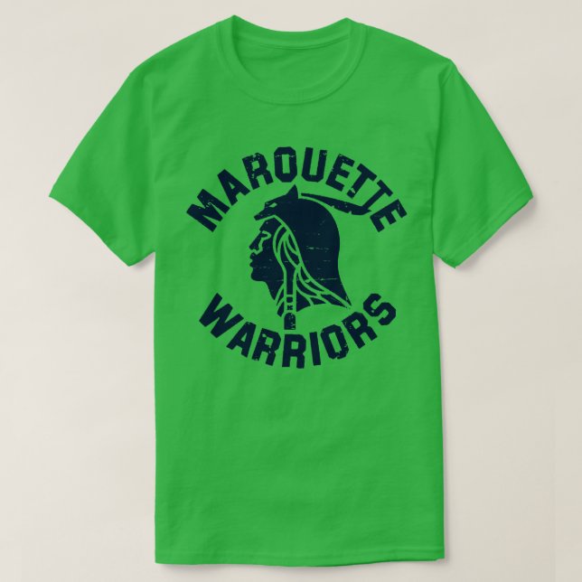 Camiseta Estuche Marquette Warriors Navy Phone (Diseño del anverso)