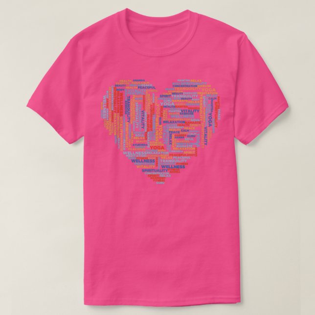 Camiseta Estuche YogaHeartRelaxPhoneMugGift (Diseño del anverso)