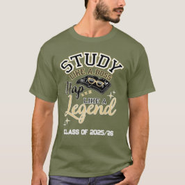 Camiseta Estudia como un jefe, echa una siesta como una ley