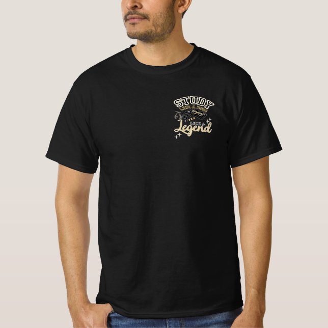 Camiseta Estudia como un jefe, eslogan de vuelta al cole, (Anverso)