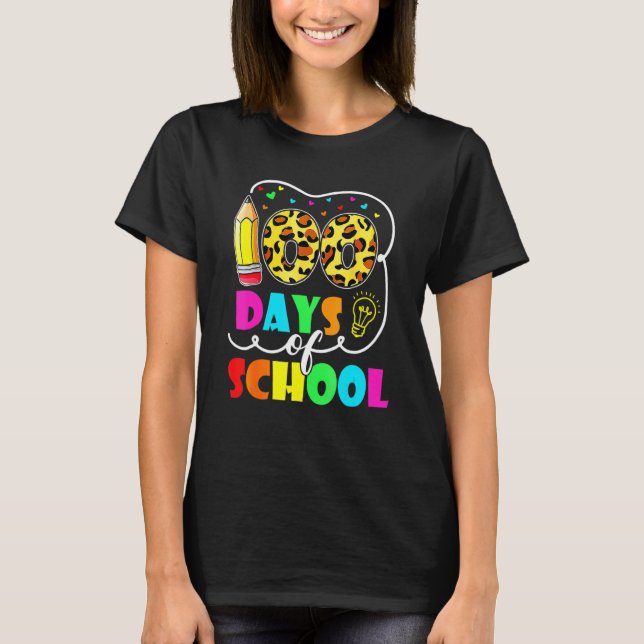 Camiseta Estudiante 100 Días Más Inteligente Feliz 100º Día (Anverso)