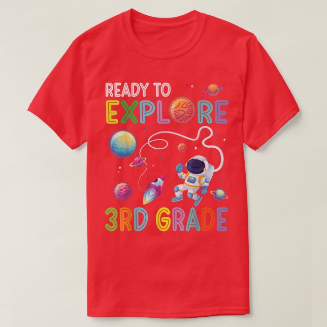 Camiseta Estudiante Astronauta De Vuelta Al Colegio Listo P (Diseño del anverso)