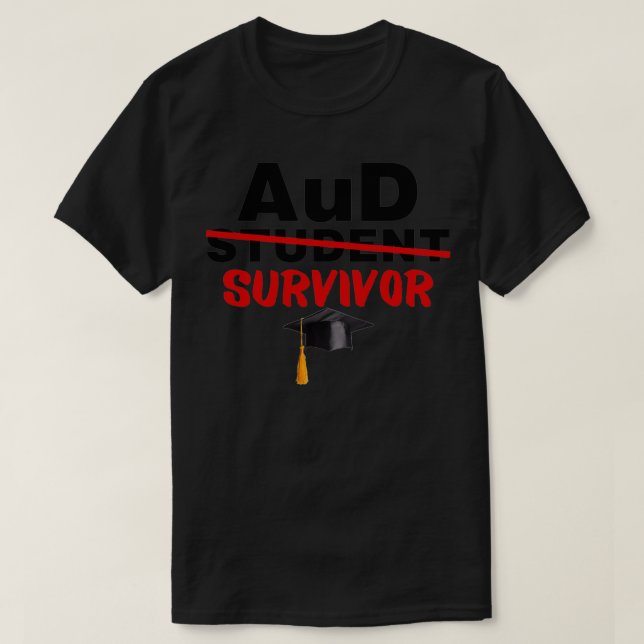 Camiseta Estudiante AuD sobreviviente Médica de Graduación  (Diseño del anverso)