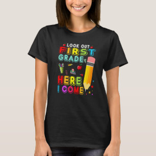 Camiseta Estudiante con lápiz de primer grado