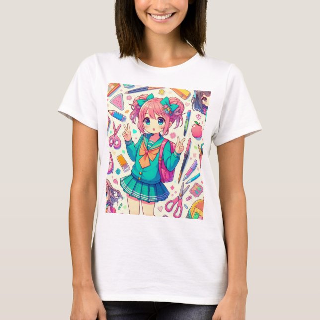Camiseta estudiante de anime (Anverso)