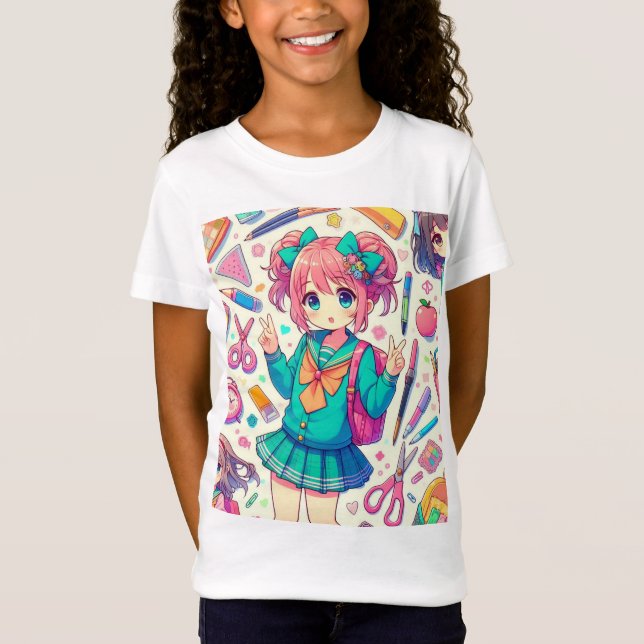 Camiseta estudiante de anime (Anverso)