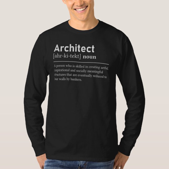 Camiseta Estudiante de Arquitectura de Definición de Arquit (Anverso)