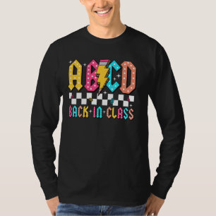 Camiseta Estudiante de clase negra de ABCD en primer día de