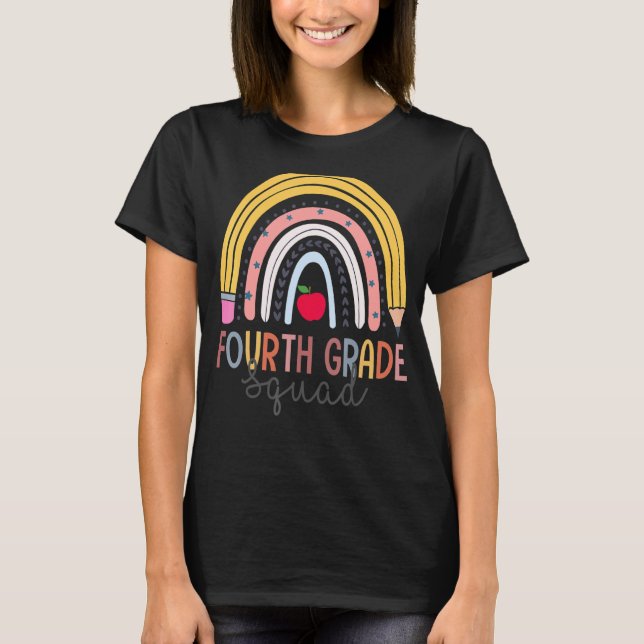 Camiseta Estudiante de cuarto grado del escuadrón de profes (Anverso)