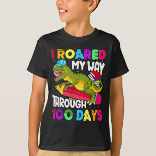 Camiseta Estudiante De Días Escolares De Dinosaurios