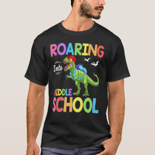 Camiseta Estudiante de dinosaurio de secundaria de vuelta a