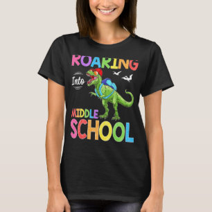 Camiseta Estudiante de dinosaurio de secundaria de vuelta a