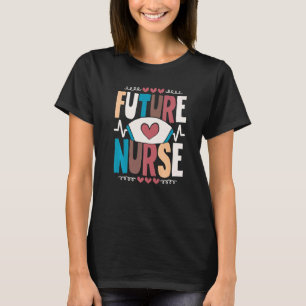 Camiseta Estudiante de enfermería futura latido corazón esc