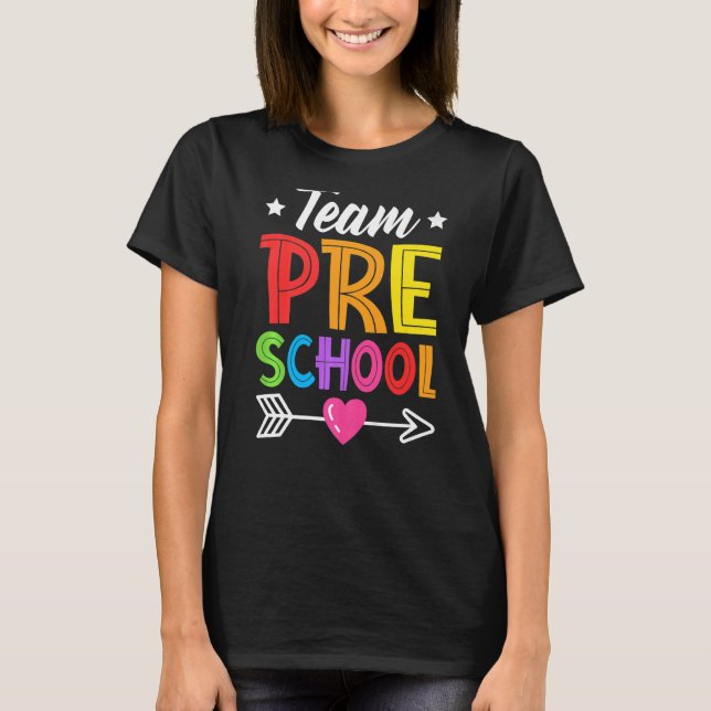 Camiseta Estudiante De Enseñanza Preescolar De Equipo Regre (Anverso)