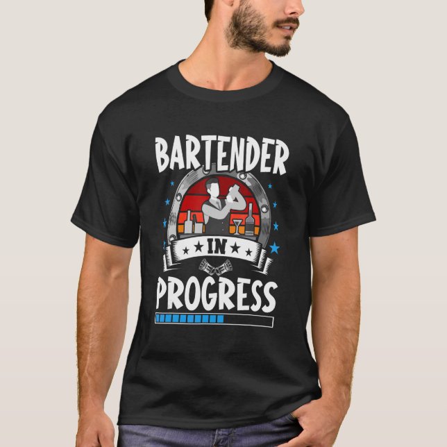 Camiseta Estudiante De Formación De Bartender En Curso (Anverso)
