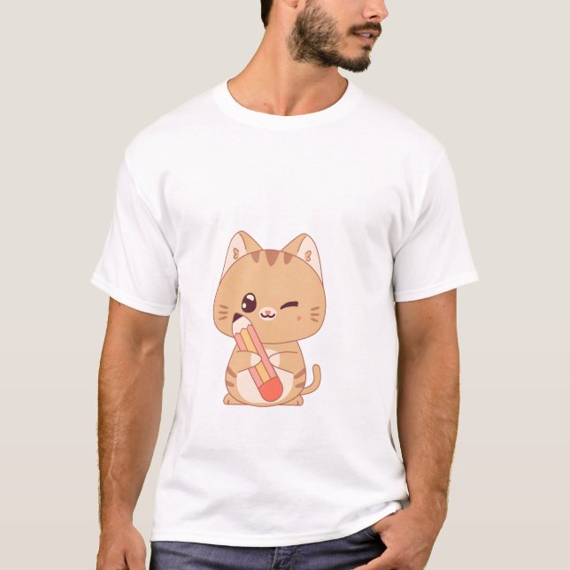 Camiseta estudiante de gatito lindo | diseño de los amantes (Anverso)