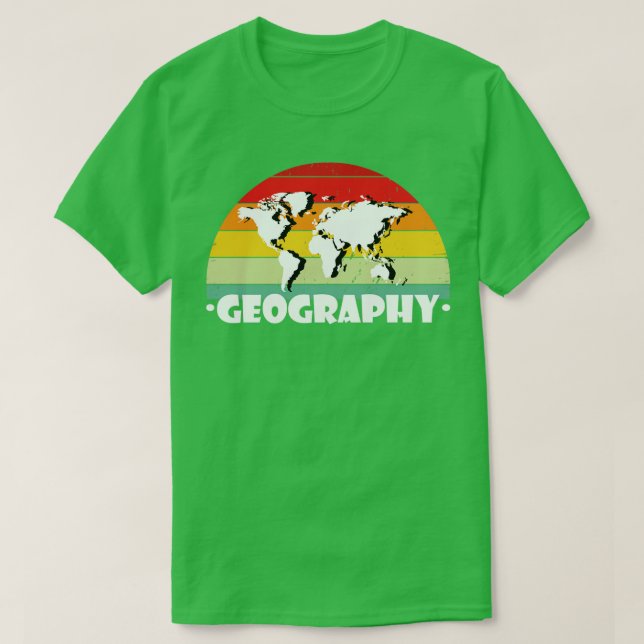 Camiseta Estudiante de Geografía Geográfica (Diseño del anverso)