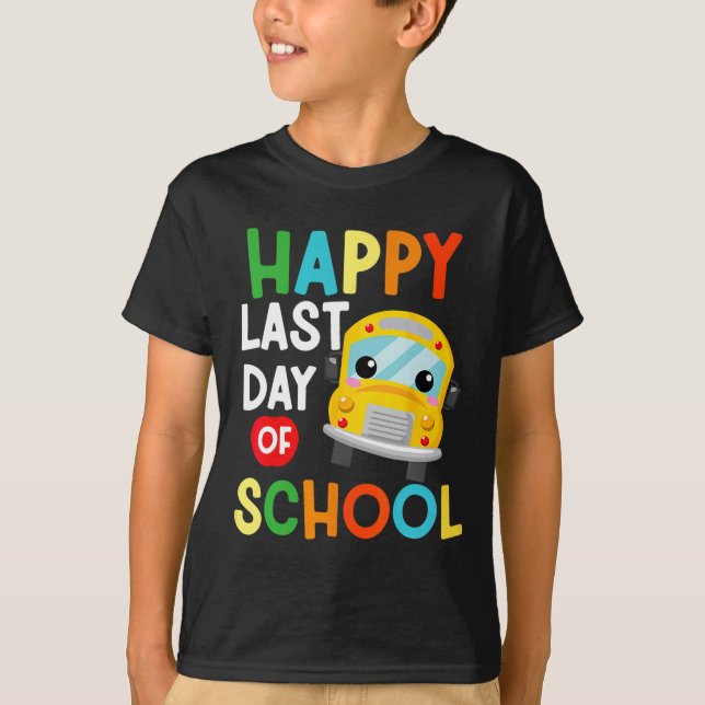 Camiseta Estudiante De Hospedaje De Autobús Escolar Feliz Ú (Anverso)