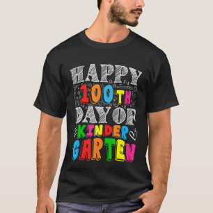 Camiseta Estudiante de Kinder Garten feliz 100° Día de los