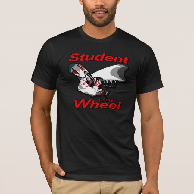 Camiseta Estudiante de la rueda (gráfico rojo) (Anverso)