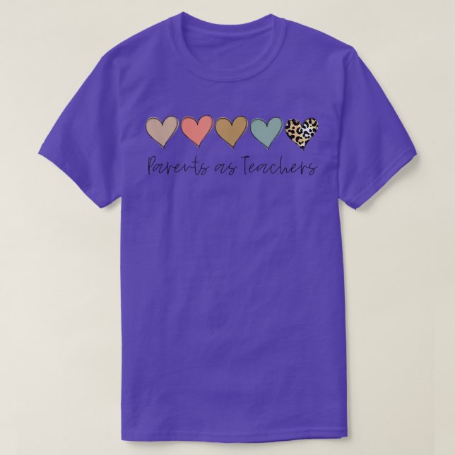 Camiseta Estudiante de Leopard Hearts, Padres Como Maestra (Diseño del anverso)